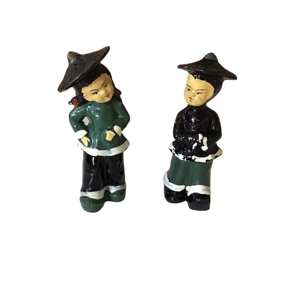 Vintage Japanese Figure Salt and Pepper Shakers